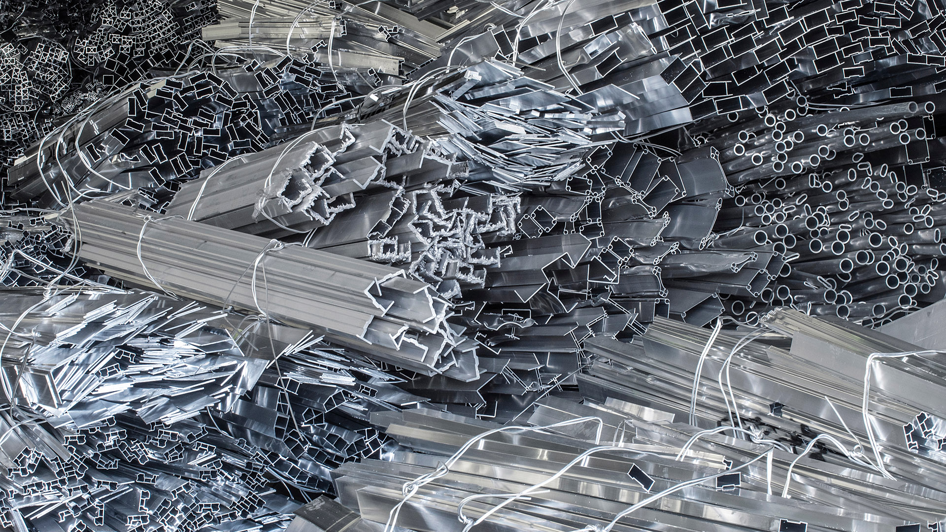 Pile of aluminum scrap