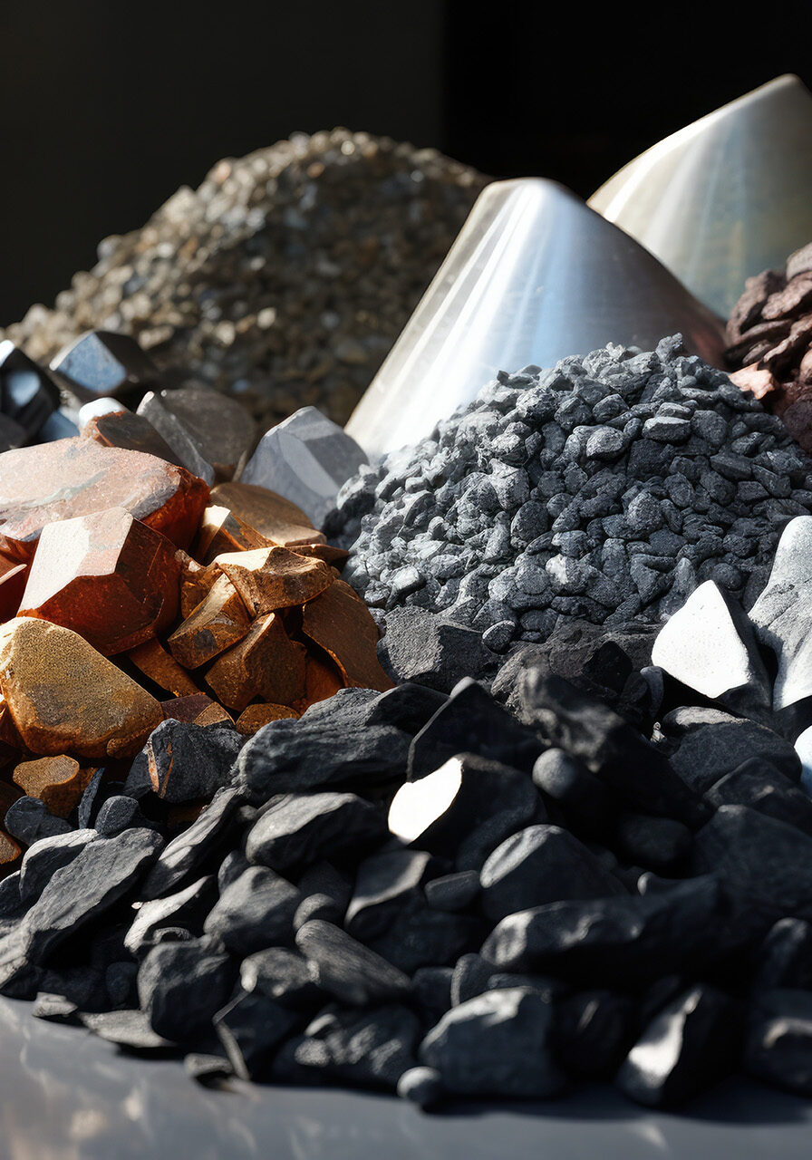 Piles Of Rare Earth Elements Mined And Refined